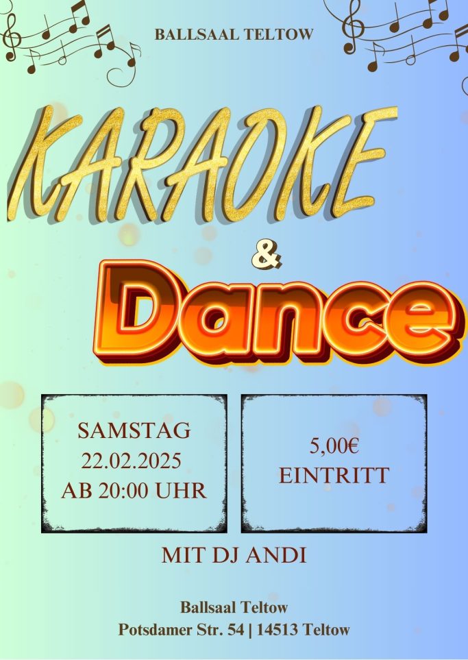 Karaoke & Dance am 22.02.25