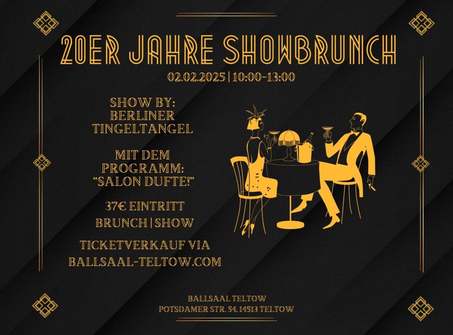 20er Jahre Showbrunch am 02.02.25